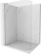 Mexen Kioto L paroi de douche arrondie Walk-in 100 x 200 cm, transparent, chrome - 800-100-103-01-06