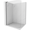 Mexen Kioto-R L paroi de douche arrondie Walk-in 90 x 200 cm, transparent, noir - 800-090-103-70-06