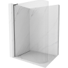 Mexen Kioto L paroi de douche arrondie Walk-in 100 x 200 cm, transparent, gris foncé brossé - 800-100-103-66-06