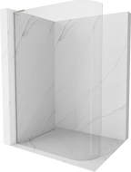 Mexen Kioto-R L paroi de douche arrondie Walk-in 90 x 200 cm, transparent, nickel brossé - 800-090-103-97-06