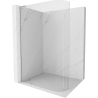 Mexen Kioto L paroi de douche arrondie Walk-in 100 x 200 cm, transparent, nickel brossé - 800-100-103-97-06