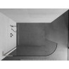 Mexen Kioto-R L paroi de douche ronde Walk-in 100 x 200 cm, transparent, nickel brossé - 800-100-103-97-06