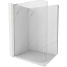 Mexen Kioto L paroi de douche arrondie Walk-in 120 x 200 cm, transparent, nickel brossé - 800-120-103-97-06