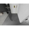 Mexen Kioto-R L Paroi de douche arrondie Walk-in 110 x 200 cm, transparent, or brossé - 800-110-103-55-06