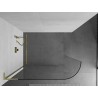 Mexen Kioto-R L Paroi de douche arrondie Walk-in 110 x 200 cm, transparent, or brossé - 800-110-103-55-06