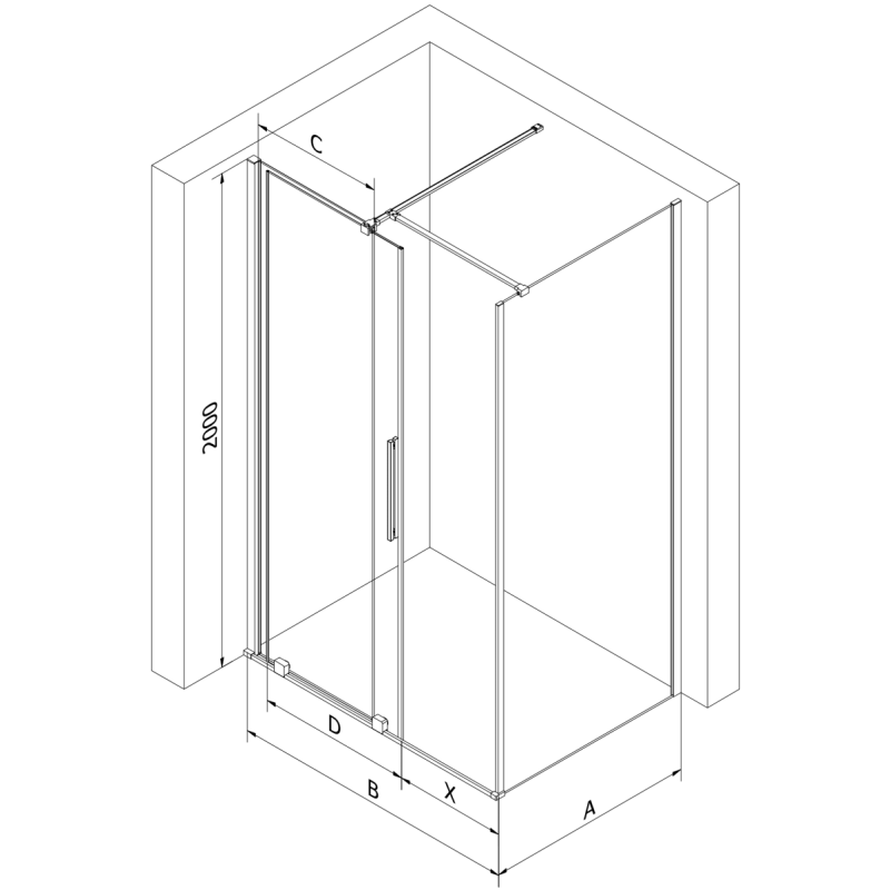 Mexen Velar cabine de douche coulissante 120 x 120 cm, graphite, cuivre brossé - 871-120-120-41-65