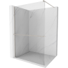 Mexen Kioto+ paroi de douche avec étagère Walk-in 135 x 200 cm, transparent, nickel brossé - 800-135-121-97-00