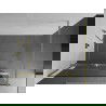 Mexen Kioto+ paroi de douche avec étagère Walk-in 90 x 200 cm, transparent, finition dorée brossée - 800-090-121-55-00