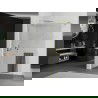 Mexen Kioto+ paroi de douche Walk-in 105 x 200 cm, transparent, finition or brossé - 800-105-121-55-00