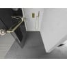 Mexen Kioto+ paroi de douche avec étagère Walk-in 130 x 200 cm, transparent, or brossé - 800-130-121-55-00