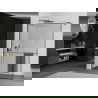 Mexen Kioto+ paroi de douche Walk-in 70 x 200 cm, motif noir, gun metal - 800-070-121-95-70