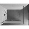 Mexen Kioto+ paroi de douche avec étagère Walk-in 80 x 200 cm, givre, gun metal - 800-080-121-95-30