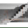 Mexen Kioto+ paroi de douche avec étagère Walk-in 140 x 200 cm, verre givré, laiton brossé - 800-140-121-65-30