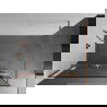 Mexen Kioto+ panneau de douche avec étagère Walk-in 140 x 200 cm, motif noir, laiton brossé - 800-140-121-65-70