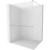 Mexen Kioto+ paroi de douche Walk-in 70 x 200 cm, satinée, nickel brossé - 800-070-121-97-30