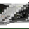 Mexen Kioto+ paroi de douche Walk-in 130 x 200 cm, motif noir, finition dorée - 800-130-121-55-70