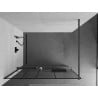 Mexen Kioto+ paroi de douche avec étagère Walk-in 140 x 200 cm, motif noir, gun gray brossé - 800-140-121-66-78