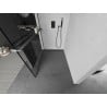 Mexen Kioto+ paroi de douche Walk-in 110 x 200 cm, motif noir, gun metal - 800-110-121-95-78