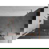 Mexen Kioto+ paroi de douche avec étagère Walk-in 80 x 200 cm, motif noir, laiton brossé - 800-080-121-65-78