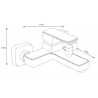 Mexen Cetus robinet de bain, Noir - 744330-70