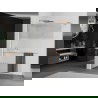 Mexen Kioto+ paroi de douche avec étagère Walk-in 80 x 200 cm, transparent/figé, cuivre brossé - 800-080-121-65-35