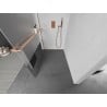 Mexen Kioto+ cloison de douche avec étagère Walk-in 140 x 200 cm, transparent/givré, cuivre brossé - 800-140-121-65-35