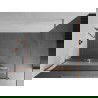 Mexen Kioto+ paroi de douche avec étagère Walk-in 140 x 200 cm, transparent/sablé, laiton brossé - 800-140-121-65-35