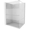 Mexen Kioto+ paroi de douche avec étagère Walk-in 100 x 200 cm, transparent/décoloré, nickel brossé - 800-100-121-97-35