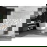 Mexen Kioto+ mur de douche Walk-in 70 x 200 cm, motif blanc, nickel brossé - 800-070-121-97-85