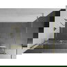 Mexen Kioto+ paroi de douche avec étagère Walk-in 100 x 200 cm, motif blanc, or brossé - 800-100-121-55-85