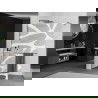 Mexen Kioto+ paroi de douche Walk-in 80 x 200 cm, motif blanc, gris foncé brossé - 800-080-121-66-97