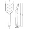 Mexen R-62 pommeau de douche 1 fonction, gris canon brossé - 79562-66