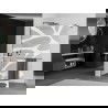 Mexen Kioto+ paroi de douche Walk-in 140 x 200 cm, motif blanc, gun metal - 800-140-121-95-97