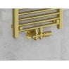 Mexen vanne de radiateur angulaire/droit, Duplex, DN50, or - W908-000-50