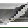 Mexen Kioto+ paroi de douche avec étagère Walk-in 100 x 200 cm, transparent/nebulisé, finition dorée brossée - 800-100-121-55-35