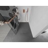 Mexen Kioto+ paroi de douche avec étagère Walk-in 120 x 200 cm, vague blanche, cuivre brossé - 800-120-121-65-97