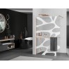 Mexen Kioto+ paroi de douche avec étagère Walk-in 120 x 200 cm, vague blanche, cuivre brossé - 800-120-121-65-97