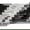 Mexen Kioto+ paroi de douche avec porte Walk-in 120 x 200 cm, motif blanc, laiton brossé - 800-120-121-65-97
