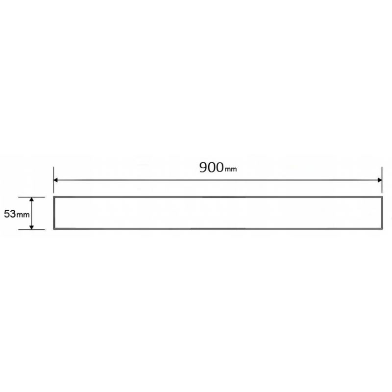 Mexen Flat M13 cache 2 en 1 pour drain linéaire 90 cm, inox - 1019090