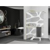 Mexen Kioto+ paroi de douche avec étagère Walk-in 100 x 200 cm, vague blanche, doré brossé - 800-100-121-55-97