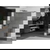 Mexen Kioto+ panneau de douche avec étagère Walk-in 70 x 200 cm, graphite, finition gun gray brossé - 800-070-121-66-40