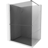 Kioto+ paroi de douche avec étagère Walk-in 100 x 200 cm, gris foncé, finition gun gray - 800-100-121-66-40