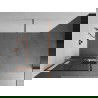Mexen Kioto+ paroi de douche avec étagère Walk-in 70 x 200 cm, motif noir, laiton brossé - 800-070-121-65-77
