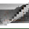 Mexen Kioto+ paroi de douche avec étagère Walk-in 140 x 200 cm, motif noir, laiton brossé - 800-140-121-65-77