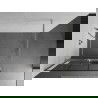 Mexen Kioto+ paroi de douche avec étagère Walk-in 120 x 200 cm, motif noir, nickel brossé - 800-120-121-97-77