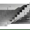 Mexen Kioto+ cabine de douche avec étagère Walk-in 90 x 200 cm, motif noir, nickel brossé - 800-090-121-97-77