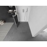 Mexen Kioto+ paroi de douche avec étagère Walk-in 80 x 200 cm, grille noire, nickel brossé - 800-080-121-97-77
