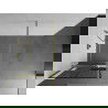 Mexen Kioto+ paroi de douche avec étagère Walk-in 90 x 200 cm, grille noire, doré brossé - 800-090-121-55-77