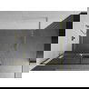 Mexen Kioto+ paroi de douche avec étagère Walk-in 100 x 200 cm, grille noire, dorée brossée - 800-100-121-55-77