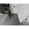 Mexen Kioto+ paroi de douche avec étagère Walk-in 110 x 200 cm, grille noire, dorée brossée - 800-110-121-55-77